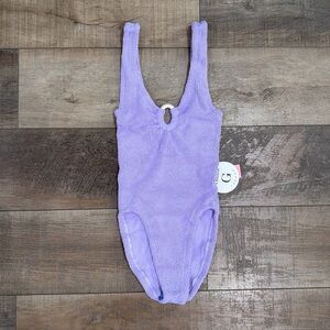 Hunza G Celine one piece swimsuit in lilac NWT